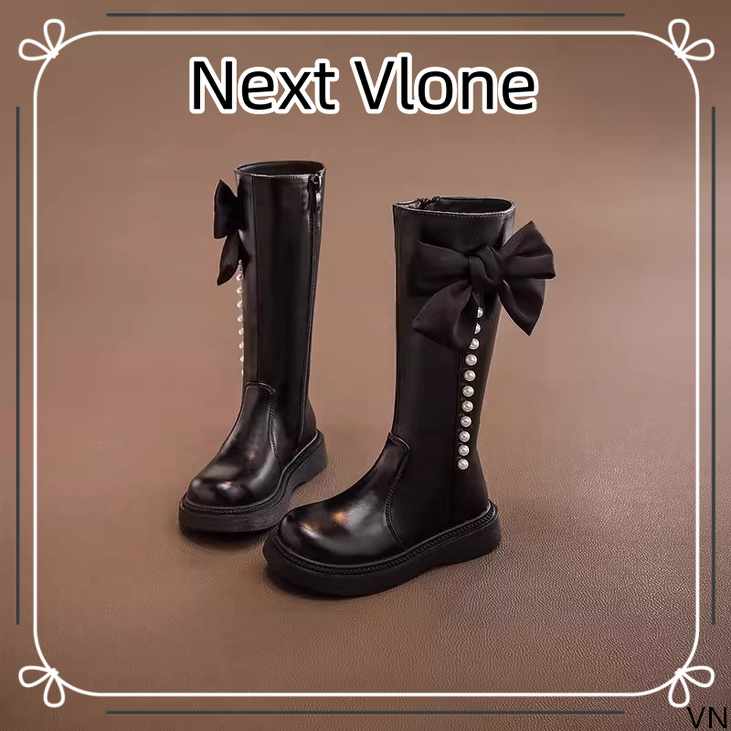 英国LMKL儿童女童靴子2026新款加绒长筒中筒秋冬季高筒皮靴马丁靴