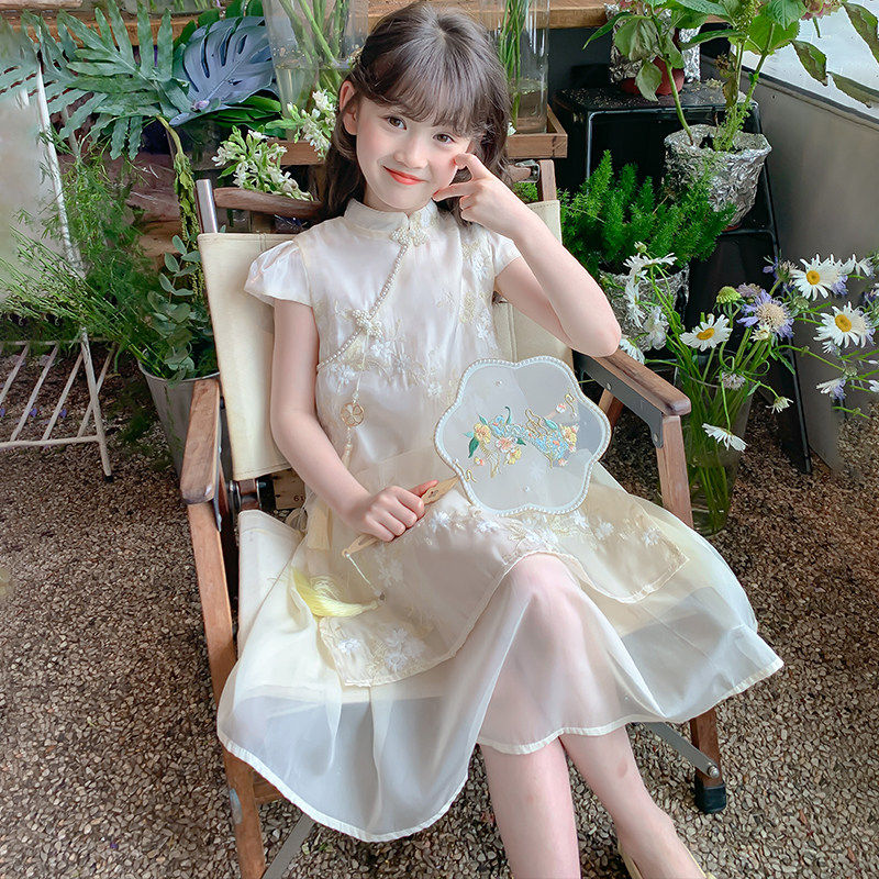 女童旗袍裙夏装2026新款儿童夏季洋气女孩汉服中式国风连衣裙N\L