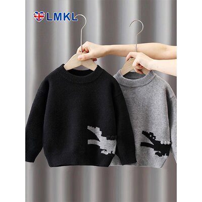 英国LMKL儿童毛衣2026新款冬季男童加厚针织衫男孩打底衫套头上衣