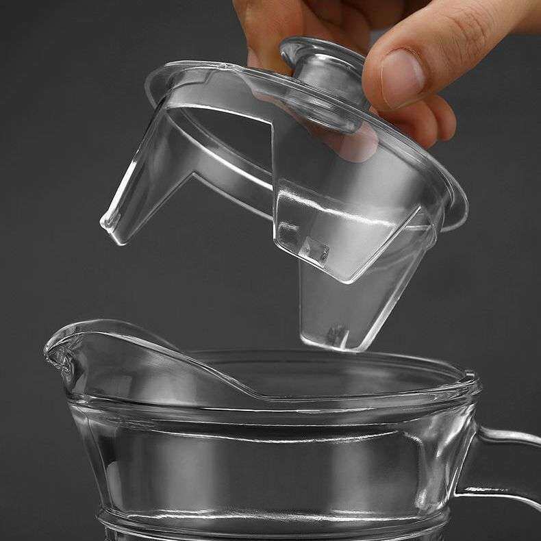 玻璃水瓶杯盖白色塑料配件冷水壶凉水壶八角条纹扎壶盖子