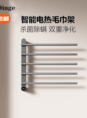 Dinge德国卫生间明暗装智能恒温电热毛巾架碳纤维加热烘干浴巾架