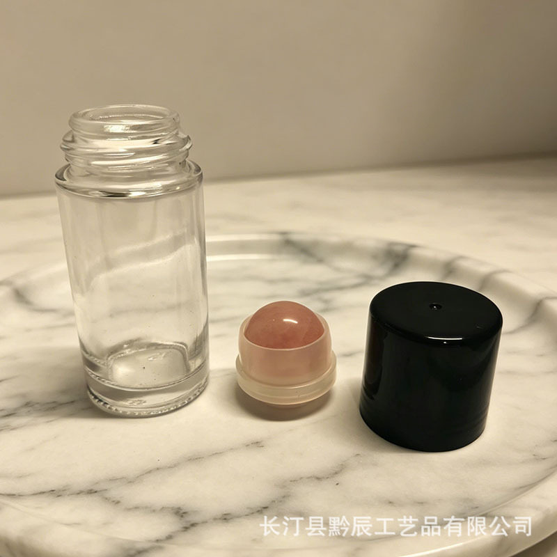 玫瑰石英滚珠瓶50ml蓖