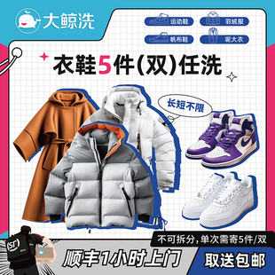 大衣 任洗可洗羽绒服 运动鞋 顺丰 单价2千以下 大鲸洗 包邮 5件衣鞋