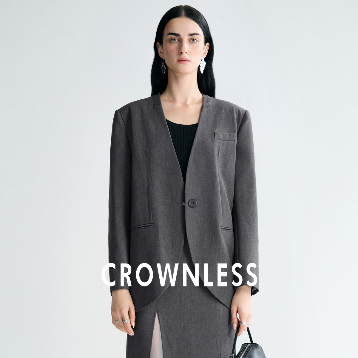 宽松慵懒风休闲极简西装外套女