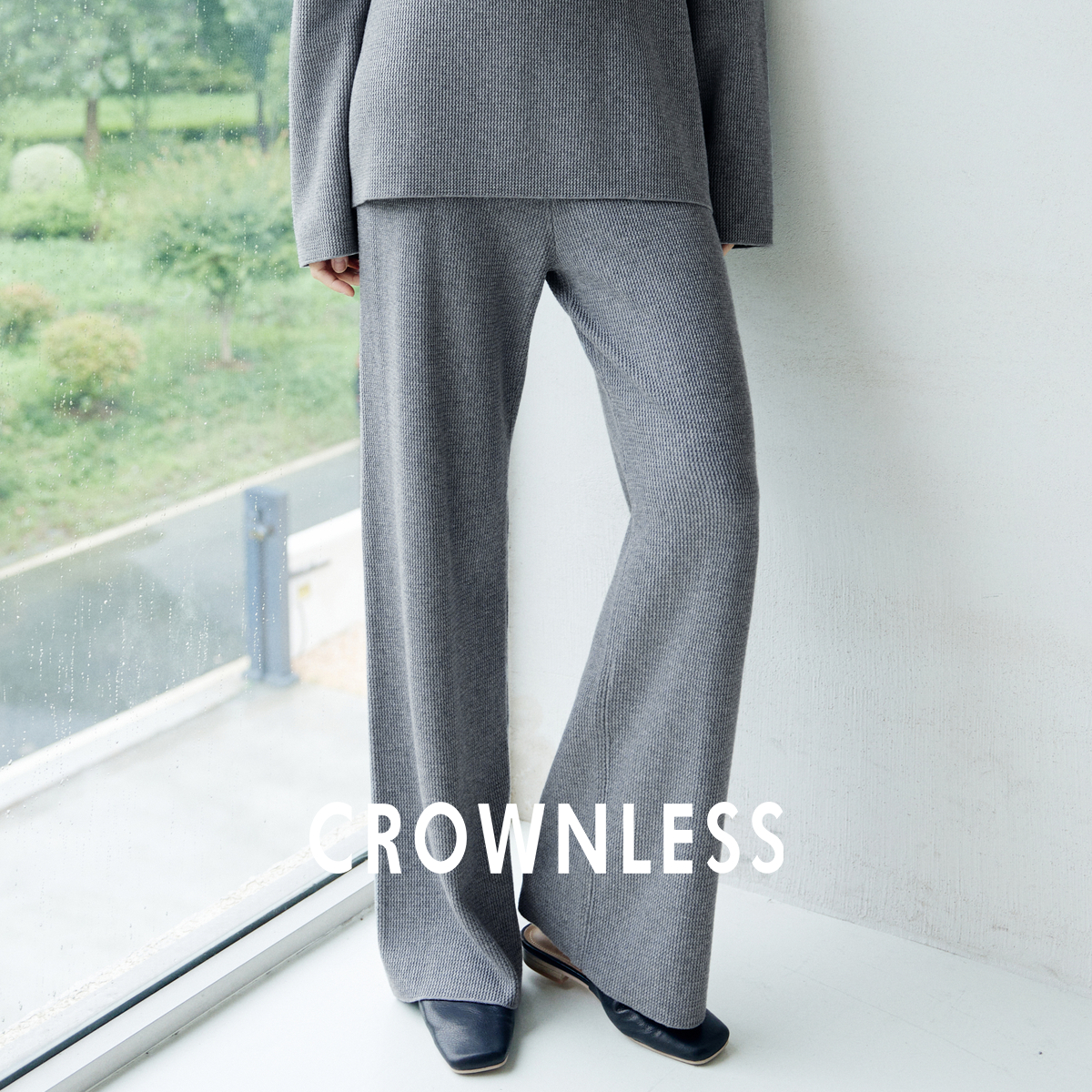 CROWNLESS老钱云感休闲裤