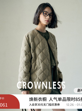 CROWNLESS未冕新款高级白鸭绒羽绒服女冬季长款轻薄加厚时尚外套