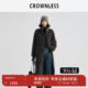 CROWNLESS未冕25秋冬新羊羔毛拼麂皮Teddy泰迪2穿立领廓形长大衣