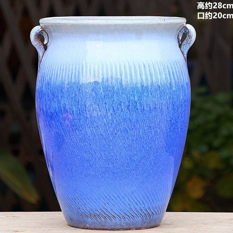 新多肉花盆陶瓷h三角梅高筒法师专用大口径双耳庭院复古绿植花卉,鲜花速递/花卉仿真/绿植园艺,花盆,淘宝优惠券,粉丝福利购,淘宝优惠卷