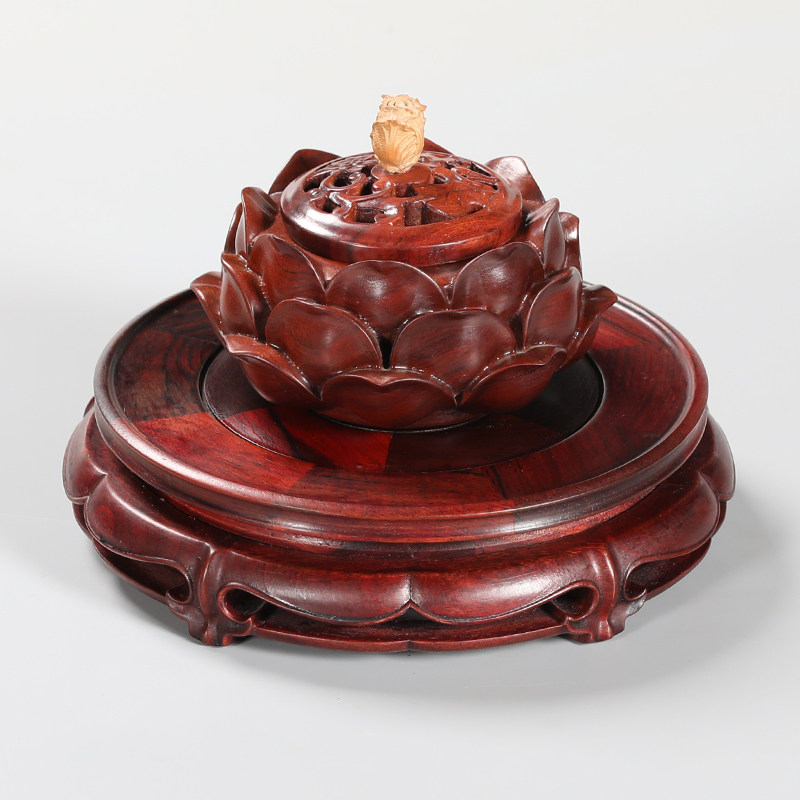 新红木红酸枝旋转底座圆形实木花瓶香炉奇石工艺品V摆件花盆底座,家居饰品,木雕,淘宝优惠券,粉丝福利购,淘宝优惠卷