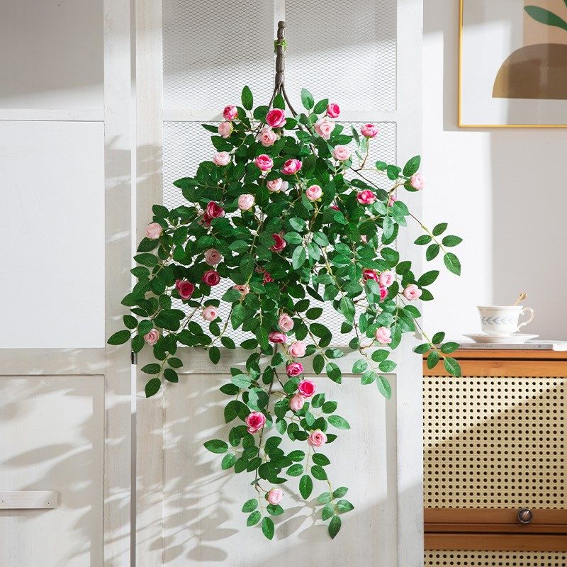 新仿真花壁挂墙壁j装饰挂花假花藤条吊花墙面遮挡藤蔓吊兰假绿植,家居饰品,仿真花/假花,淘宝优惠券,粉丝福利购,淘宝优惠卷