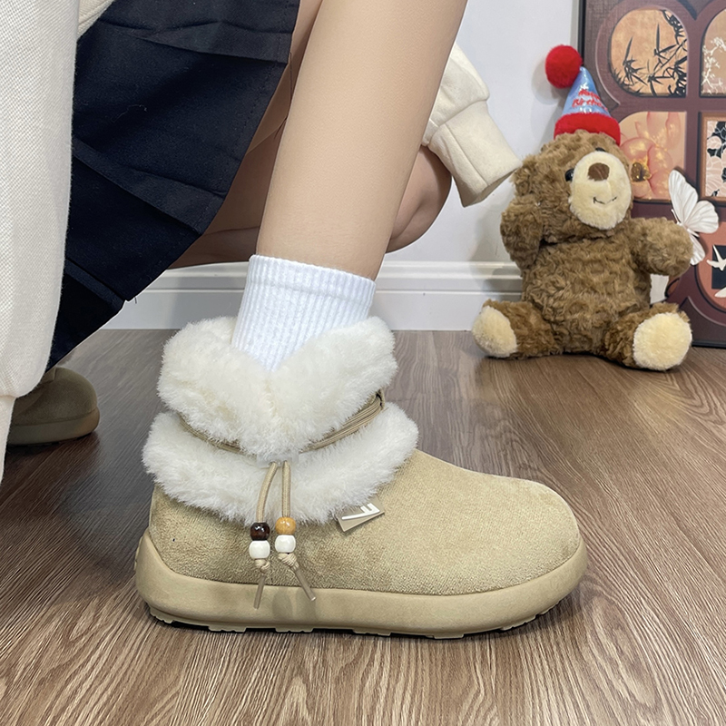 回力雪地靴女款冬季加绒加厚保暖