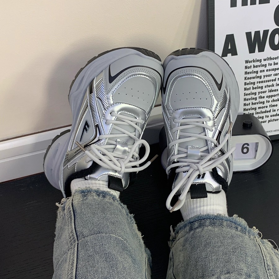 回力2025新款冬季加绒老爹鞋女款