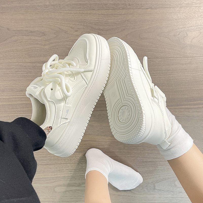 回力厚底小白鞋女款加绒保暖