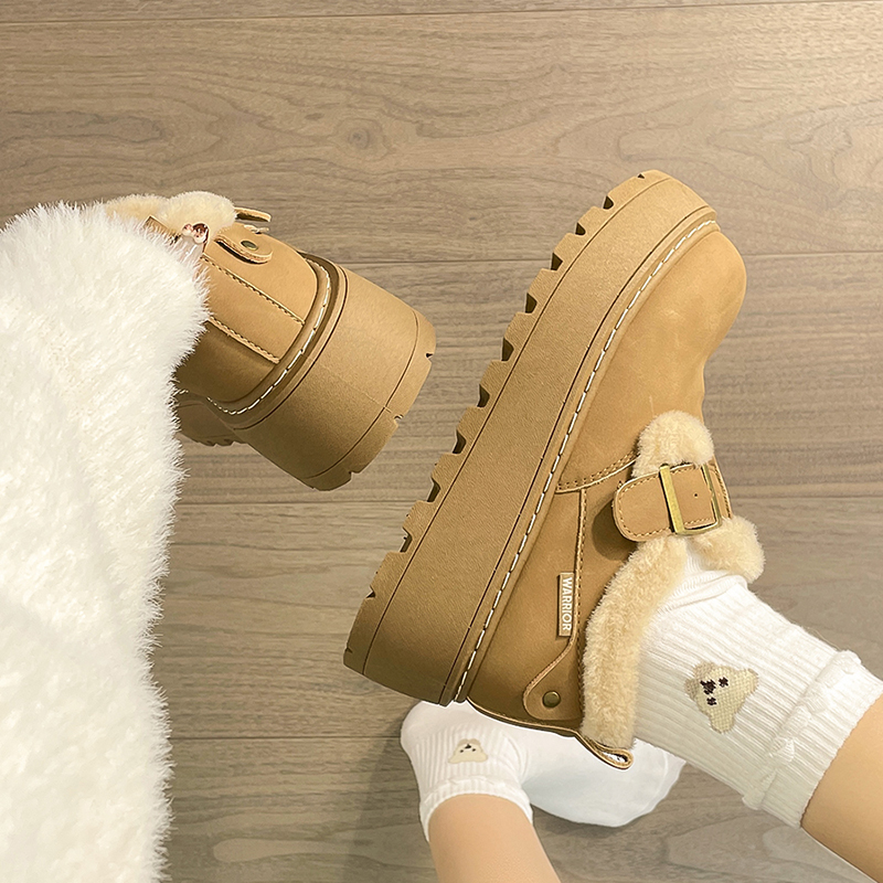 回力厚底雪地靴女2025冬季加绒