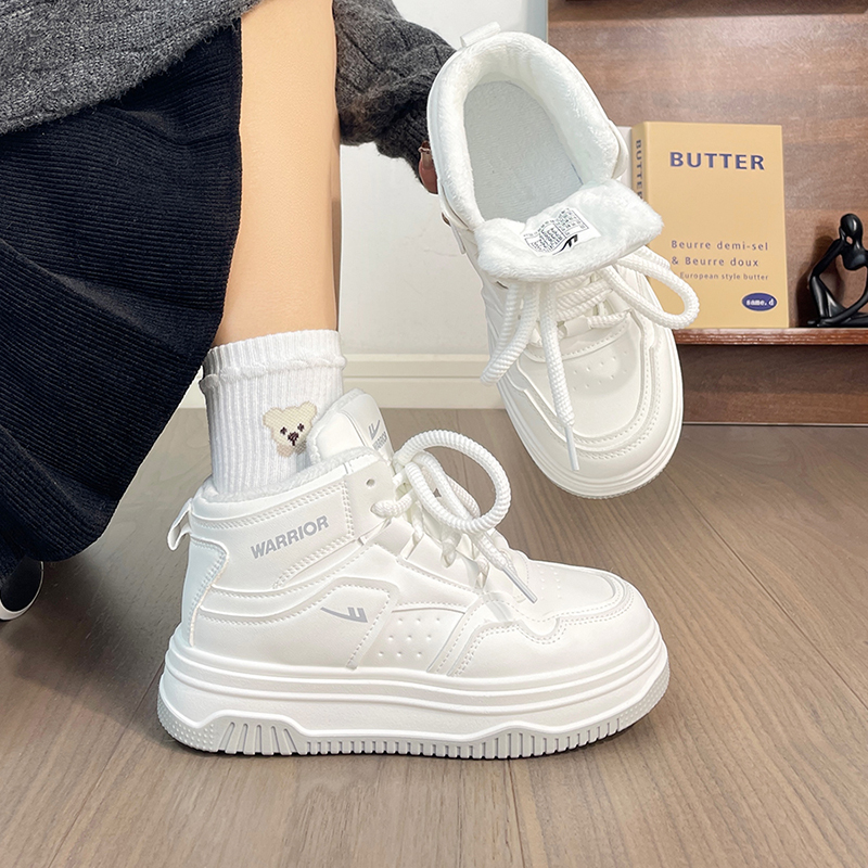 回力厚底小白鞋女2025冬季新款