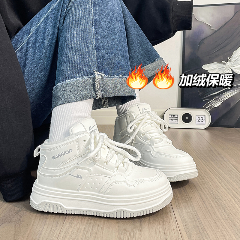 回力高帮小白鞋女2025冬季新款