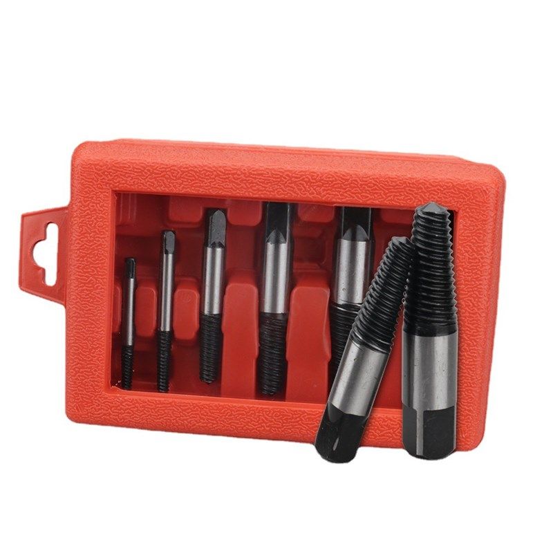 现货供应盒装8pc细牙螺丝取出器 水龙头三角阀断丝取出器特价工具