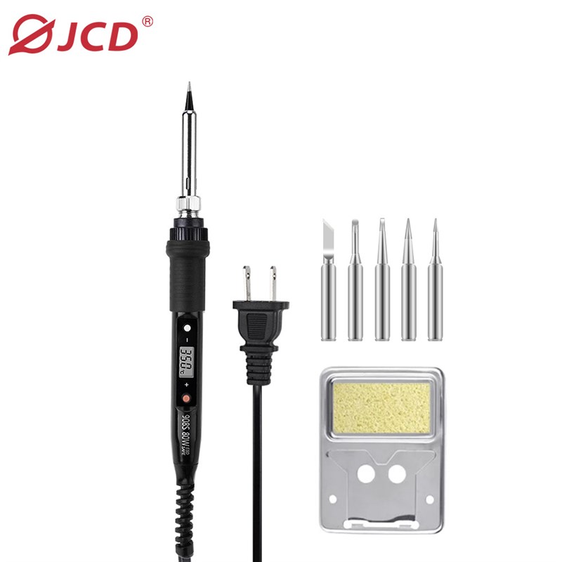 JCD厂家直销908S液晶可调温80W电烙铁110V烙铁套装手机维修烙铁头