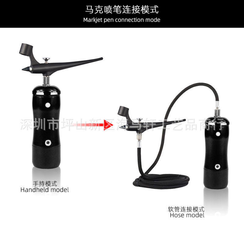 亚马逊 eaby热销自动停启充电式马克喷笔气泵套装模型喷漆上色