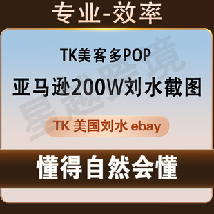 万里亚马逊跨境店铺三个月流水tk美国accu美客多流水pop后台数据