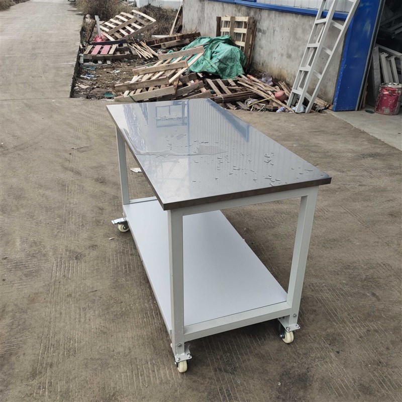 爆品移动不锈钢双层超净工作台车间操作台打荷带轮子打包台实验品