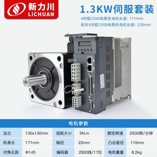 力川A4/A6系列1.8KW/2KW/2.3KW/2.6KW伺服电机CANopen总线通讯