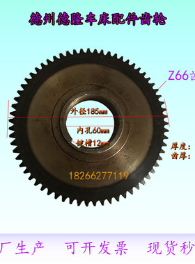 齿轮德州德隆配件齿轮CD6163CD6263车床配件齿轮Z66齿内孔60现货