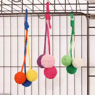 可悬挂剑麻球猫玩具磨爪逗猫棒耐咬磨牙宠物小猫咪自嗨解密逗猫棒