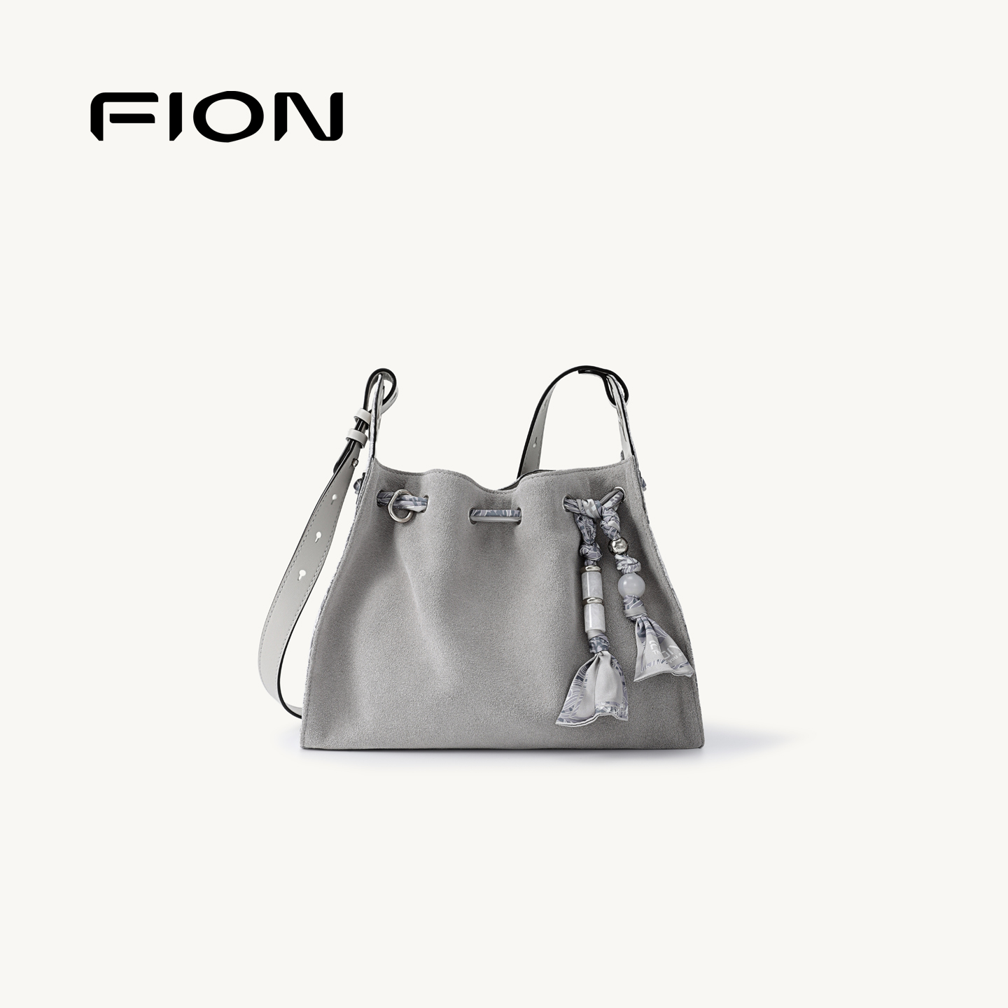 Fion/菲安妮女包巧锦托特包25新款高级感包大容量单肩斜挎水桶包