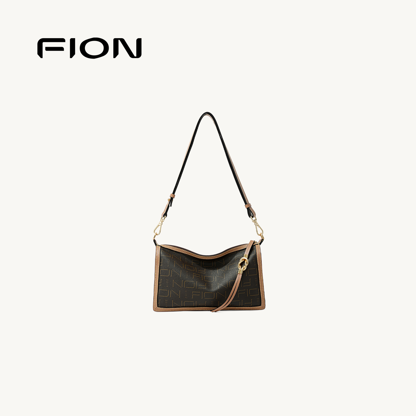 Fion/菲安妮经典老花枕头包2025新款通勤女包包高级感单肩斜挎包