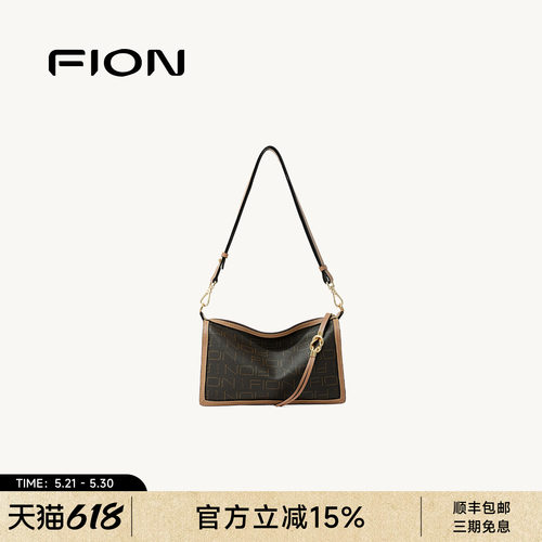 FION菲安妮老花枕头包单肩斜挎