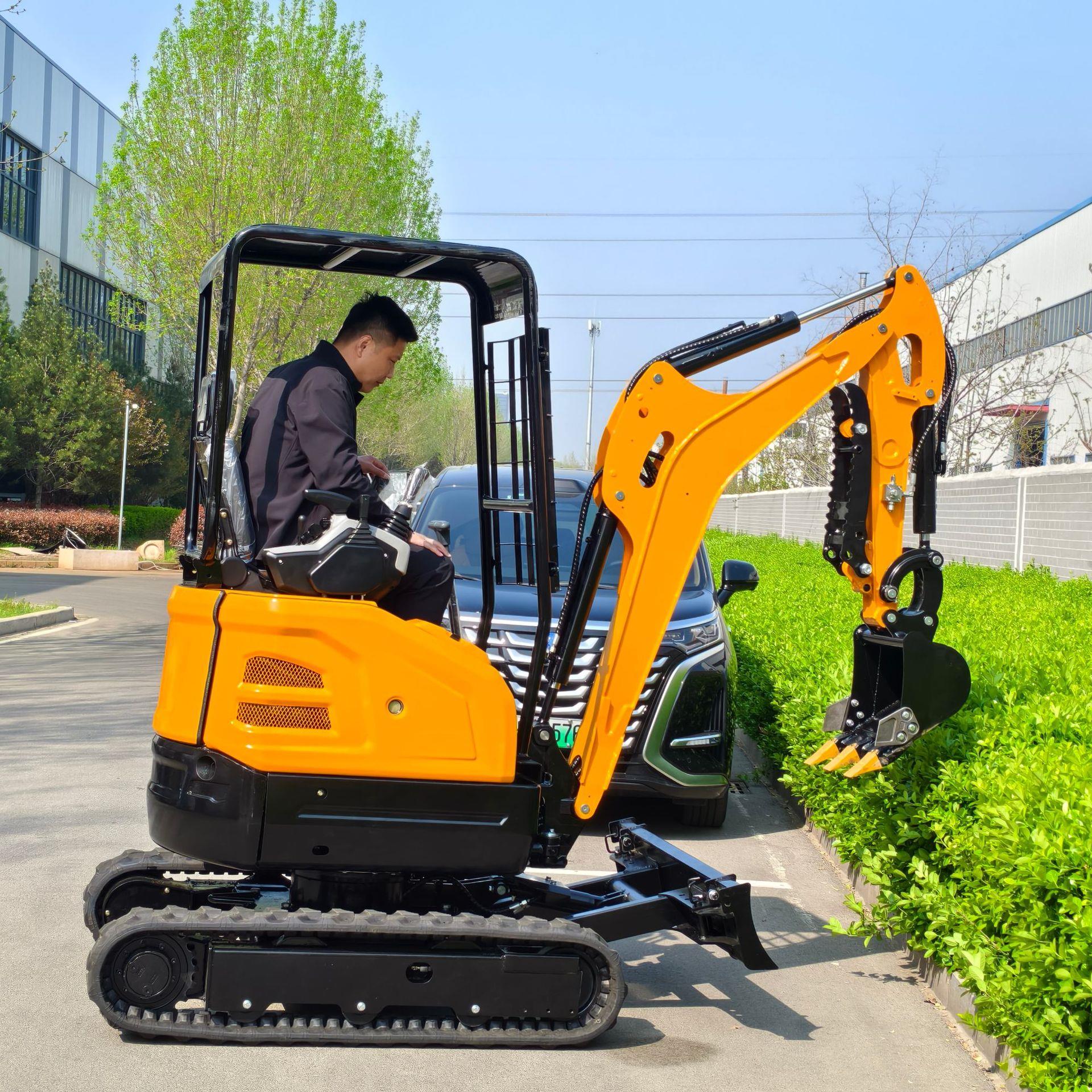 源头厂工小型挖404掘家用挖园土机果花园翻土小挖机工程破碎小钩