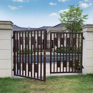 博盾铁艺大门铝艺庭院门院子围墙大门别墅大门铝合金大门双开户外