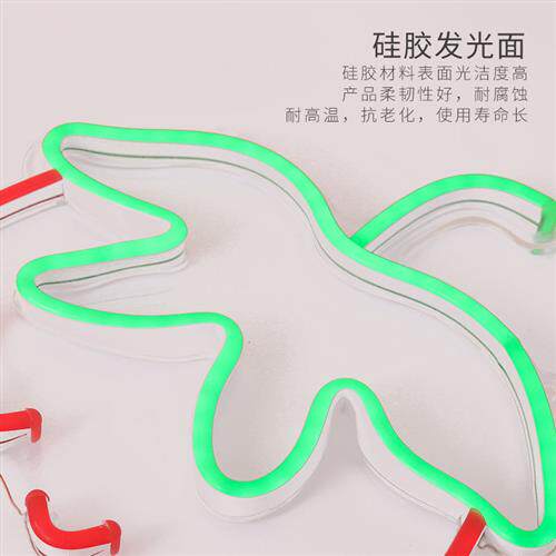 霓虹灯V低压店铺创意造型摆件装饰柔性硅胶透明亚克力广告字
