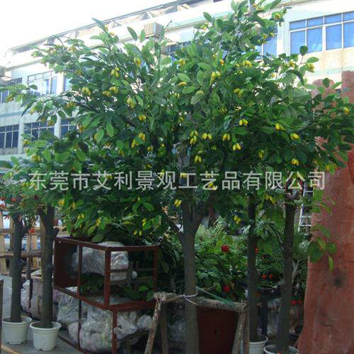 果树绿植盆栽枸杞树苹果树酒店装饰假树植物花高仿真