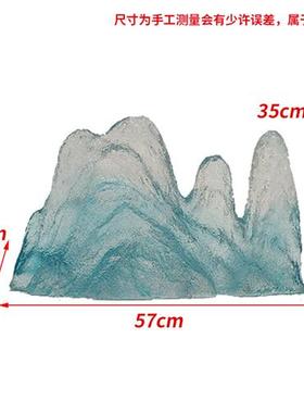 现代简约透明树脂假山雕塑摆件酒店售楼处别墅楼梯口软装饰艺术品