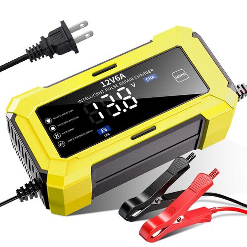 12V6A 摩托车汽车电瓶充电器 Lifepo4 14.6V/AGM/GEL锂电池充电器