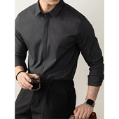 男士 长袖 秋季 SLIMVERT竖条纹衬衫 2025新款 高级感商务通勤衬衣免烫