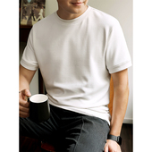 保暖内衣纯色内搭打底衫 羊毛蚕丝双面绒短袖 T恤男加绒加厚秋冬季