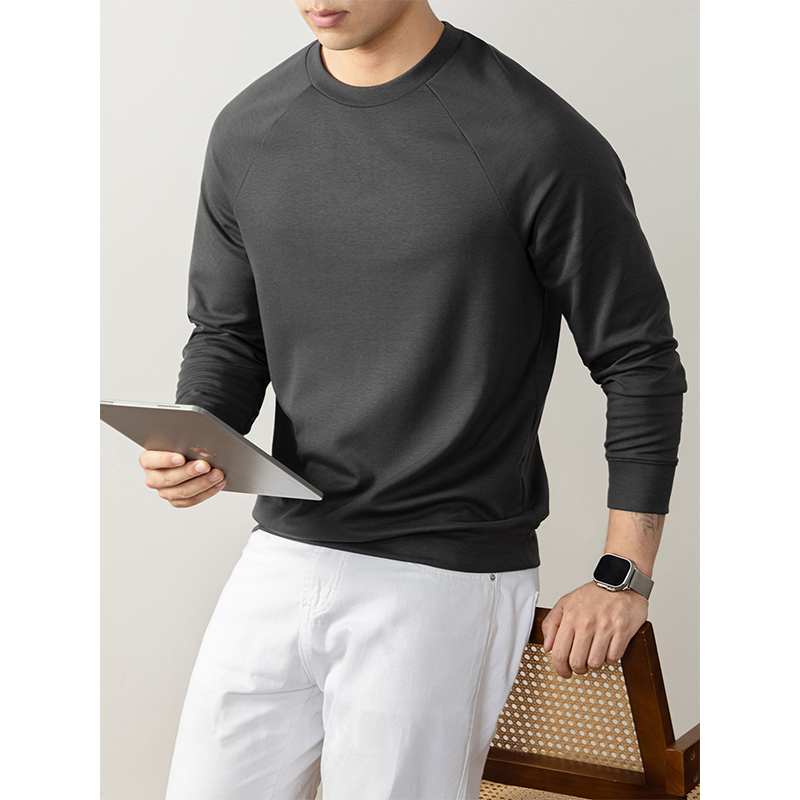 秋冬2025新款莫代尔液氨长袖T恤