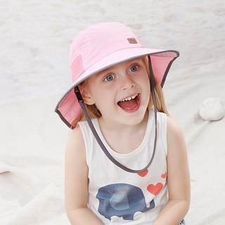 凯维 新款儿童防晒披肩帽防紫外线帽宝宝帽子UV50+透气遮阳夏凉帽
