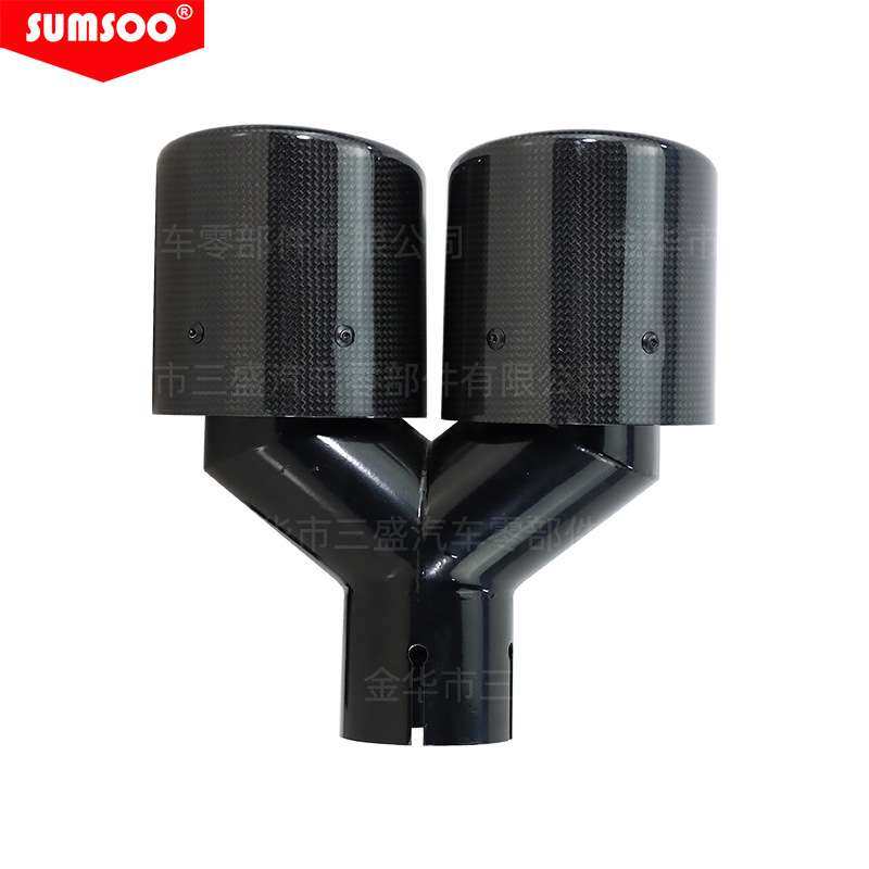 跨境品尾喉Y型双出天蝎AK碳纤维尾喉101出口多色汽车改装件尾管