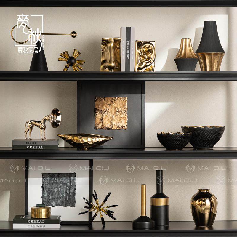 高级感意式轻奢艺术摆件客厅酒柜电视柜极简高端小众陶瓷软装饰品