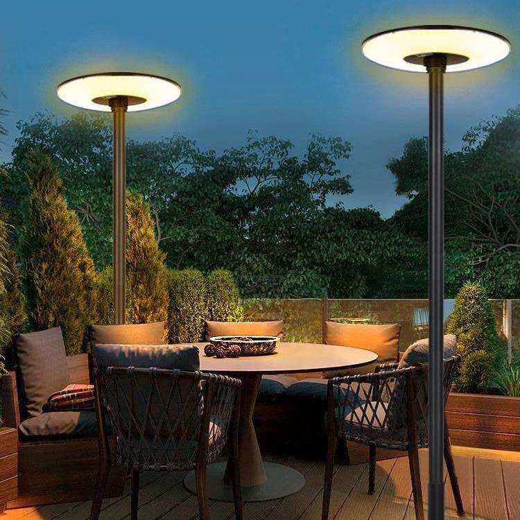 太阳能户外灯庭院灯花园小区家用露营便携式移动飞碟感应照明路灯