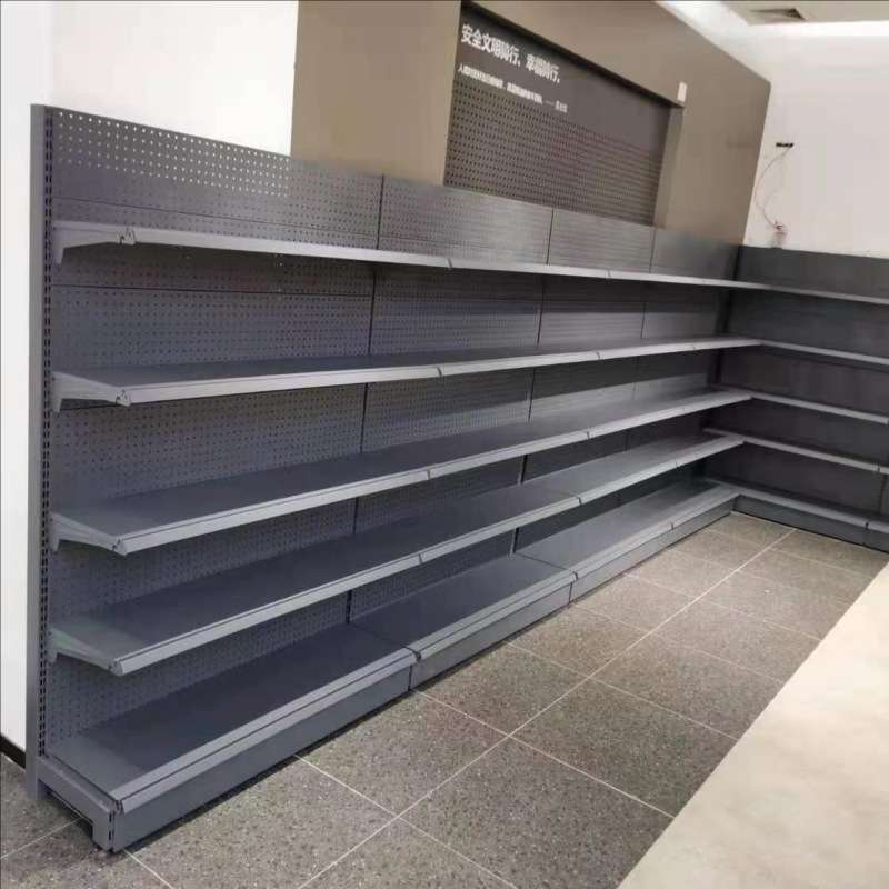 超市货架工厂 加厚洞洞板挂钩新款单双面多功能置物展示货架5