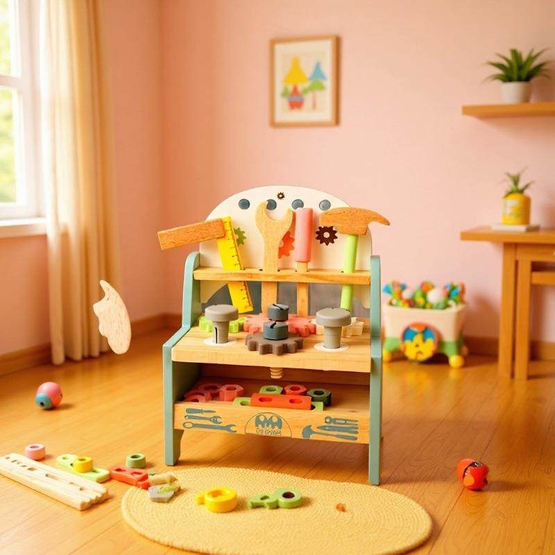 儿童仿真维修工具台玩具木制工具箱女孩益智拧螺丝螺母拆装过家家,玩具/童车/益智/积木/模型,毛绒/玩偶/公仔/布艺类玩具,淘宝优惠券,粉丝福利购,淘宝优惠卷