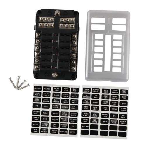 汽车保险丝盒总成 多路保险丝座 12路保险丝盒 12路保险丝座