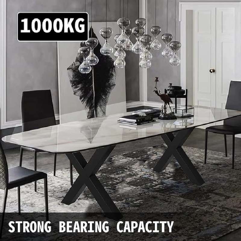 源头工厂铁艺X型桌腿桌脚支架桌架优品办公桌吧台桌茶几架子