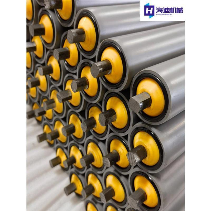 硅胶套胶无动力托辊滚筒输送线PVC胶辊包胶滚筒动力单双炼轮辊筒