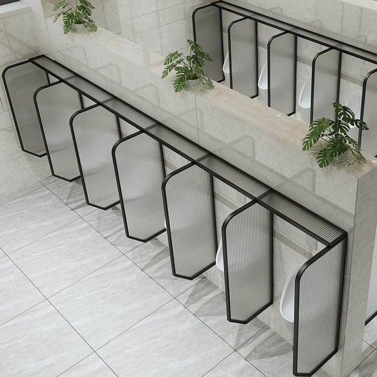 不锈钢小便池隔板 现代简约公共厕所隔断板可定制